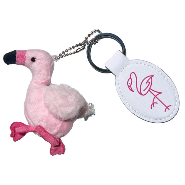 Thurston Howell Yacht Rock Band Plushie Pink Flamingo Keychain