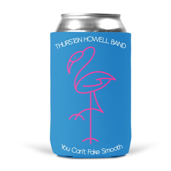 Thurston Howell Yacht Rock Band Flamingo Blue Koozie