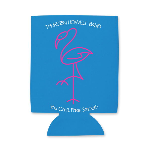 Thurston Howell Yacht Rock Band Flamingo Blue Koozie