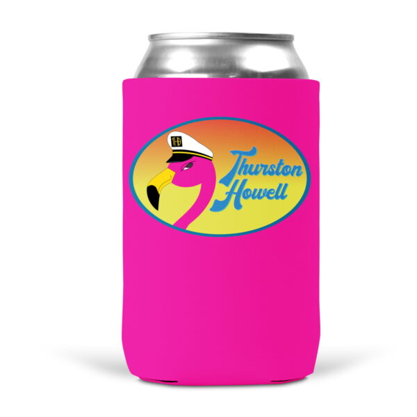 Thurston Howell Yacht Rock Band Pink Logo Koozie