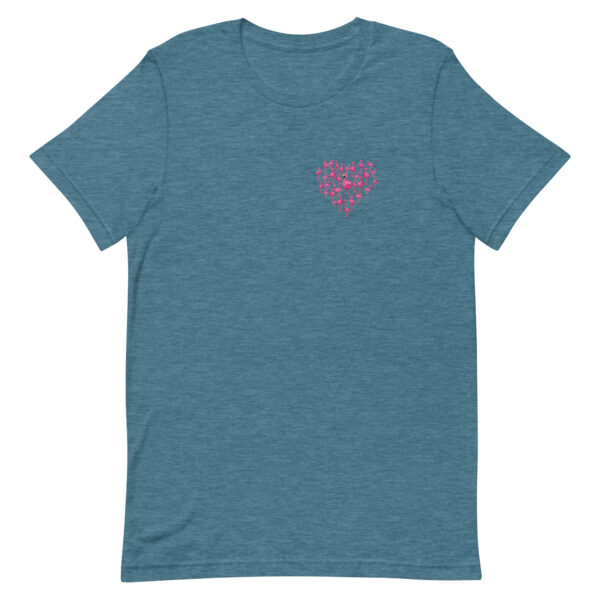 Premier Flamingos Heart Yacht Rock Uni-Sex T-Shirt - Image 7