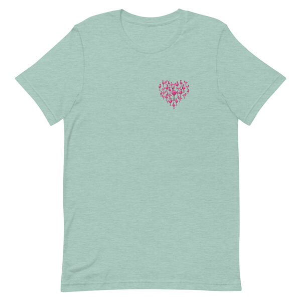 Premier Flamingos Heart Yacht Rock Uni-Sex T-Shirt - Image 15