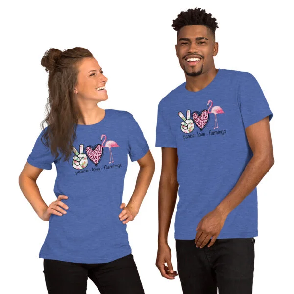 New - Premier 2024 Peace Love Flamingos Yacht Rock Unisex T-Shirt - Image 2